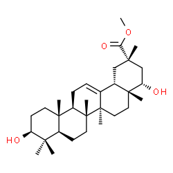 ChemSpider 2D Image | Methyl (3beta,22alpha)-3,22-dihydroxyolean-12-en-29-oate | C31H50O4