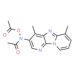 ChemSpider 2D Image | Acetamide, N-(acetyloxy)-N-(4,6-dimethyldipyrido(1,2-a:3',2'-d)imidazol-3-yl)- | C16H16N4O3