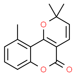 ChemSpider 2D Image | 2,2,10-Trimethyl-2H,5H-pyrano[3,2-c]chromen-5-one | C15H14O3