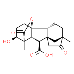 ChemSpider 2D Image | (1R,2R,5S,8S,9S,10R,11S,12S)-12-Hydroxy-5,11-dimethyl-6,16-dioxo-15-oxapentacyclo[9.3.2.1~5,8~.0~1,10~.0~2,8~]heptadecane-9-carboxylic acid | C19H24O6
