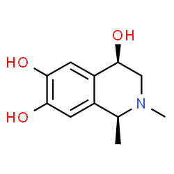 ChemSpider 2D Image | (1S,4R)-1,2-Dimethyl-1,2,3,4-tetrahydro-4,6,7-isoquinolinetriol | C11H15NO3
