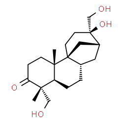 ChemSpider 2D Image | (1S,2S,6R,7R,10S,12R,13R)-13-Hydroxy-6,13-bis(hydroxymethyl)-2,6-dimethyltetracyclo[10.3.1.0~1,10~.0~2,7~]hexadecan-5-one | C20H32O4
