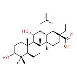 ChemSpider 2D Image | (3alpha,11alpha)-3,11-Dihydroxylup-20(29)-en-28-oic acid | C30H48O4