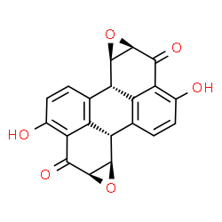 ChemSpider 2D Image | (1aR,1bS,5aR,6aR,6bS,10aR)-4,9-Dihydroxy-1a,1b,5a,6a,6b,10a-hexahydrooxireno[7,8]perylo[1,2-b]oxirene-5,10-dione | C20H12O6