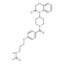 ChemSpider 2D Image | N-(3-{4-[4-(2-oxo-3,4-dihydroquinolin-1-yl)piperidine-1-carbonyl]phenoxy}propyl)acetamide | C26H31N3O4