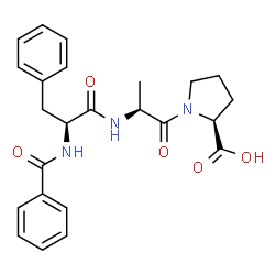 ChemSpider 2D Image | N-Benzoyl-L-phenylalanyl-L-alanyl-L-proline | C24H27N3O5