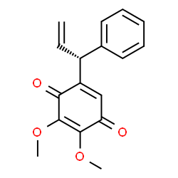 ChemSpider 2D Image | 2,3-Dimethoxy-5-[(1R)-1-phenyl-2-propen-1-yl]-1,4-benzoquinone | C17H16O4