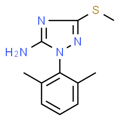 ChemSpider 2D Image | 1-(2,6-Dimethylphenyl)-3-(methylsulfanyl)-1H-1,2,4-triazol-5-amine | C11H14N4S