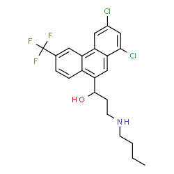 ChemSpider 2D Image | desbutylhalofantrine | C22H22Cl2F3NO