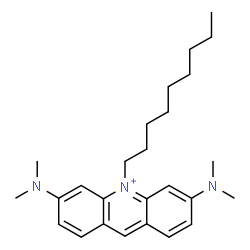 ChemSpider 2D Image | 3,6-Bis(dimethylamino)-10-nonylacridinium | C26H38N3