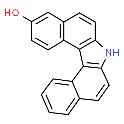 ChemSpider 2D Image | 7H-Dibenzo[c,g]carbazol-3-ol | C20H13NO