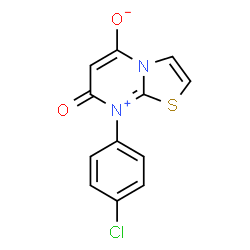 ChemSpider 2D Image | 8-(4-Chlorophenyl)-7-oxo-7H-[1,3]thiazolo[3,2-a]pyrimidin-8-ium-5-olate | C12H7ClN2O2S