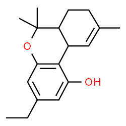 ChemSpider 2D Image | 3-Ethyl-6,6,9-trimethyl-6a,7,8,10a-tetrahydro-6H-benzo[c]chromen-1-ol | C18H24O2