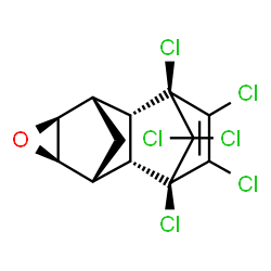 ChemSpider 2D Image | (1R,2R,7S,8S,9S,11R)-3,4,5,6,13,13-Hexachloro-10-oxapentacyclo[6.3.1.1~3,6~.0~2,7~.0~9,11~]tridec-4-ene | C12H8Cl6O