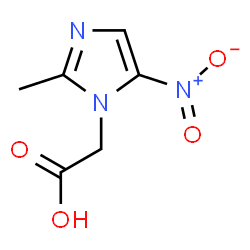 ChemSpider 2D Image | 2-(2-Methyl-5-nitro-1H-imidazol-1-yl)acetic acid | C6H7N3O4