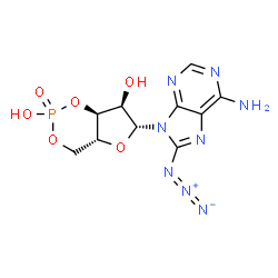 ChemSpider 2D Image | 8-N3-cAMP | C10H11N8O6P