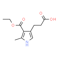 ChemSpider 2D Image | 3-(4-(ethoxycarbonyl)-5-methyl-1H-pyrrol-3-yl)propanoic acid | C11H15NO4
