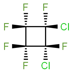 ChemSpider 2D Image | (1R,2R)-1,2-Dichloro-1,2,3,3,4,4-hexafluorocyclobutane | C4Cl2F6