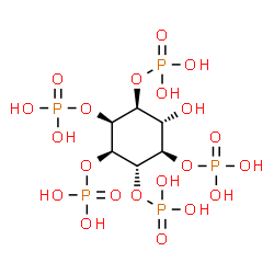 ChemSpider 2D Image | 1D-myo-Inositol 1,2,3,4,5-pentakisphosphate | C6H17O21P5