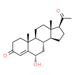 ChemSpider 2D Image | (6alpha)-6-Hydroxypregn-4-ene-3,20-dione | C21H30O3