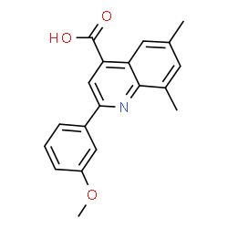 ChemSpider 2D Image | 2-(3-Methoxyphenyl)-6,8-dimethyl-4-quinolinecarboxylic acid | C19H17NO3