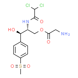 ChemSpider 2D Image | thiamphenicol glycinate | C14H18Cl2N2O6S
