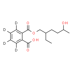 ChemSpider 2D Image | 2-{[(2-Ethyl-5-hydroxyhexyl)oxy]carbonyl}(~2~H_4_)benzoic acid | C16H18D4O5