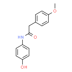 ChemSpider 2D Image | N-(4-Hydroxyphenyl)-2-(4-methoxyphenyl)acetamide | C15H15NO3