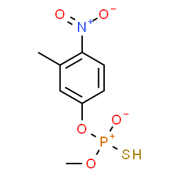 ChemSpider 2D Image | Methoxy(3-methyl-4-nitrophenoxy)sulfanylphosphoniumolate | C8H10NO5PS