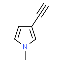 ChemSpider 2D Image | 3-Ethynyl-1-methyl-1H-pyrrole | C7H7N