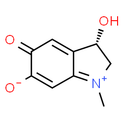 ChemSpider 2D Image | (3S)-3-hydroxy-1-methyl-2,3-dihydro-1H-indole-5,6-dione | C9H9NO3