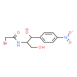 ChemSpider 2D Image | 2-Bromo-N-[1,3-dihydroxy-1-(4-nitrophenyl)-2-propanyl]acetamide | C11H13BrN2O5