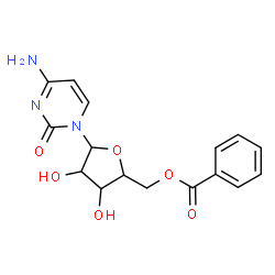 ChemSpider 2D Image | 4-Amino-1-(5-O-benzoylpentofuranosyl)-2(1H)-pyrimidinone | C16H17N3O6
