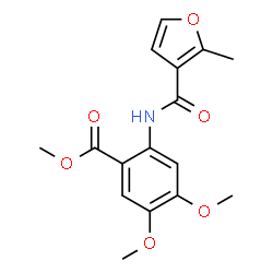ChemSpider 2D Image | Methyl 4,5-dimethoxy-2-[(2-methyl-3-furoyl)amino]benzoate | C16H17NO6