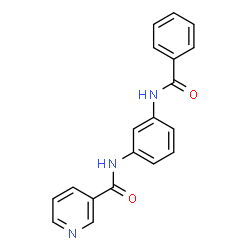 ChemSpider 2D Image | N-[3-(Benzoylamino)phenyl]nicotinamide | C19H15N3O2