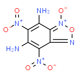 ChemSpider 2D Image | 5,7-Dinitro-2,1,3-benzoxadiazole-4,6-diamine 3-oxide | C6H4N6O6