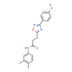 ChemSpider 2D Image | N-(3,4-Dimethylphenyl)-3-[3-(4-methoxyphenyl)-1,2,4-oxadiazol-5-yl]propanamide | C20H21N3O3