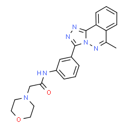 ChemSpider 2D Image | N-[3-(6-Methyl[1,2,4]triazolo[3,4-a]phthalazin-3-yl)phenyl]-2-(4-morpholinyl)acetamide | C22H22N6O2