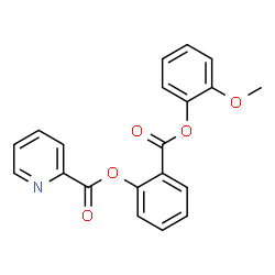 ChemSpider 2D Image | 2-[(2-Methoxyphenoxy)carbonyl]phenyl 2-pyridinecarboxylate | C20H15NO5