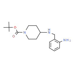 ChemSpider 2D Image | 2-Methyl-2-propanyl 4-[(2-aminobenzyl)amino]-1-piperidinecarboxylate | C17H27N3O2