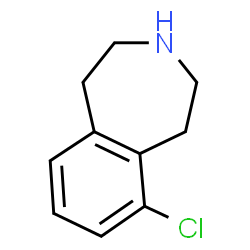 ChemSpider 2D Image | 6-Chloro-2,3,4,5-tetrahydro-1H-3-benzazepine | C10H12ClN