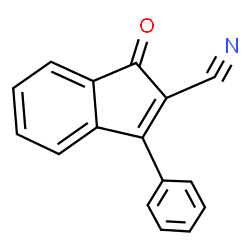 ChemSpider 2D Image | 1-Oxo-3-phenyl-1H-indene-2-carbonitrile | C16H9NO