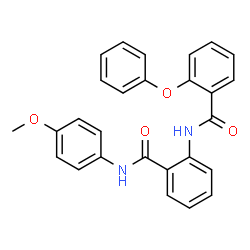 ChemSpider 2D Image | N-{2-[(4-Methoxyphenyl)carbamoyl]phenyl}-2-phenoxybenzamide | C27H22N2O4