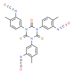 ChemSpider 2D Image | 1,3,5-Tris(3-isocyanato-4-methylphenyl)-1,3,5-triazinane-2,4,6-trione | C27H18N6O6