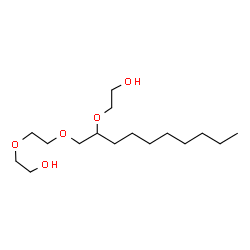 ChemSpider 2D Image | 2-(2-{[2-(2-Hydroxyethoxy)decyl]oxy}ethoxy)ethanol | C16H34O5