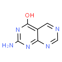 ChemSpider 2D Image | 2-Aminopyrimido[4,5-d]pyrimidin-4(1H)-one | C6H5N5O