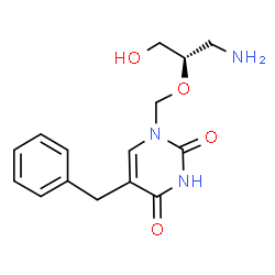 ChemSpider 2D Image | 1-({[(2S)-1-Amino-3-hydroxy-2-propanyl]oxy}methyl)-5-benzyl-2,4(1H,3H)-pyrimidinedione | C15H19N3O4