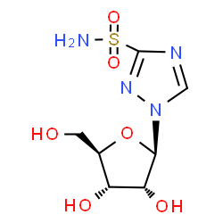 ChemSpider 2D Image | 1-(beta-D-Ribofuranosyl)-1H-1,2,4-triazole-3-sulfonamide | C7H12N4O6S