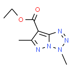 ChemSpider 2D Image | Ethyl 3,6-dimethyl-3H-pyrazolo[1,5-d]tetrazole-7-carboxylate | C8H11N5O2