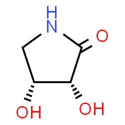 ChemSpider 2D Image | (3R,4R)-3,4-Dihydroxy-2-pyrrolidinone | C4H7NO3